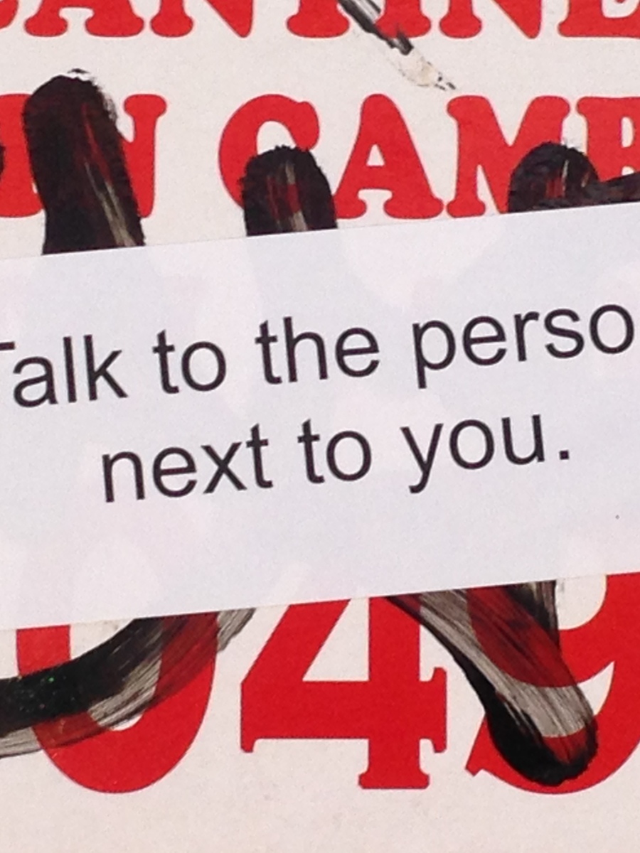 Talk To The Person Next To You